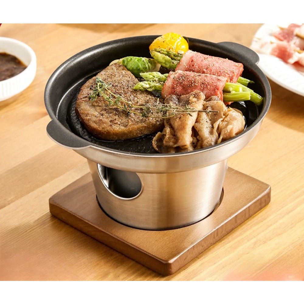 Japanese Camping Cooking - Мини-барбекю: Корейский настольный гриль с антипригарным
