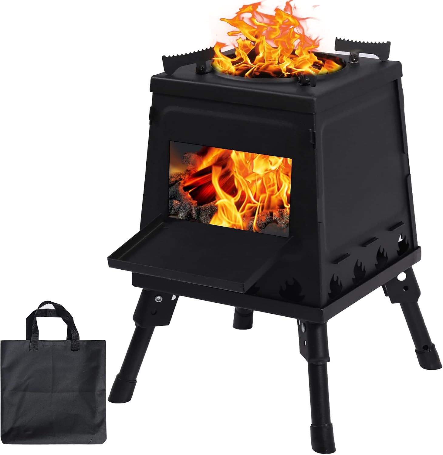 Camping Cooking Cast Iron - Портативная походная печь из чугуна для