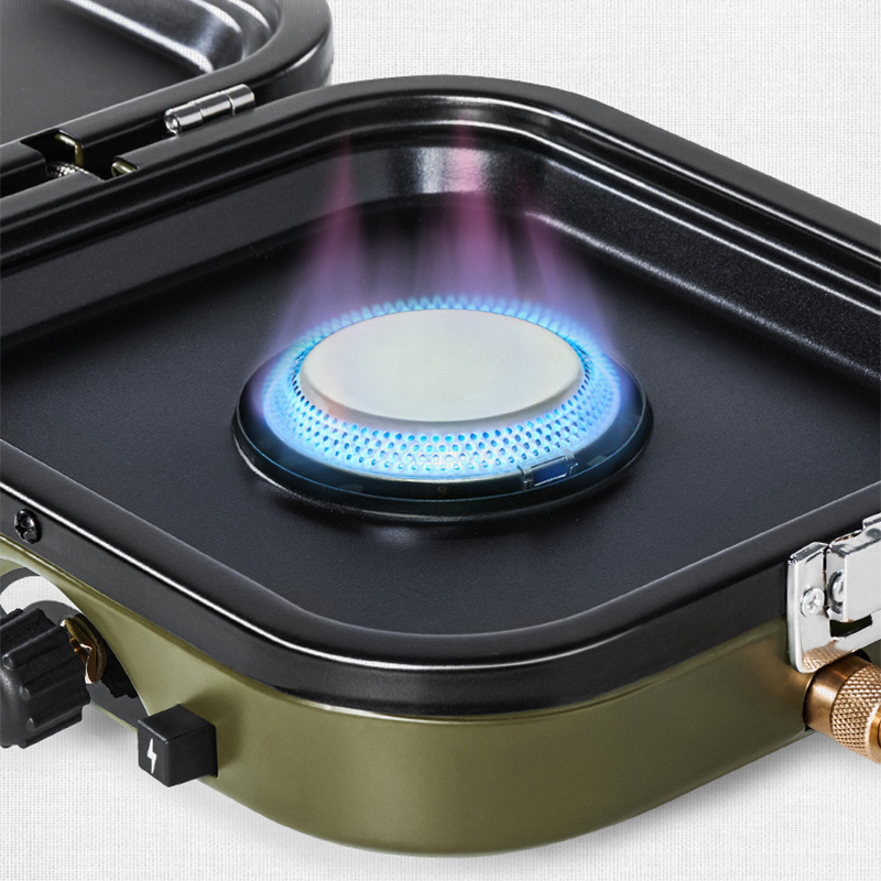 Camping Double Cooking Stove - Складная двухконфорочная газовая плита 2300 Вт,