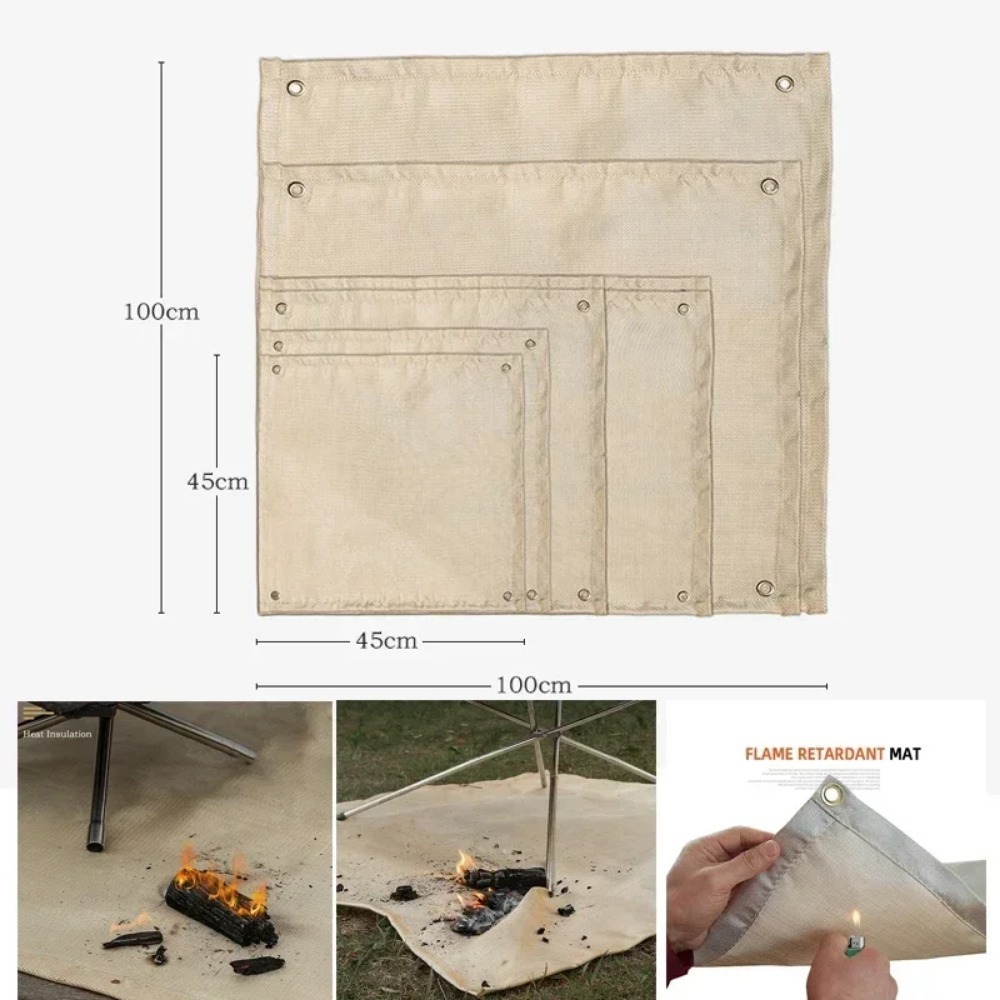 Camping Cooking Mat - Высокотемпературное огнеупорное одеяло из стекловолокна для