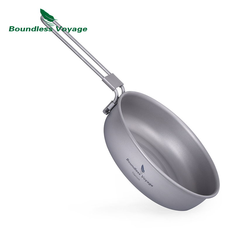 Camping Cooking Pot - Ульсветильник легкая титановая сковорода для путешествий,