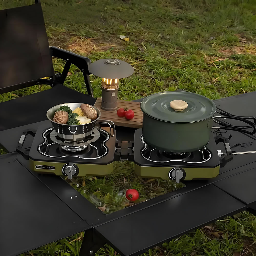 Camping Double Cooking Stove - Кемпинговая плита с двойной горелкой, портативная