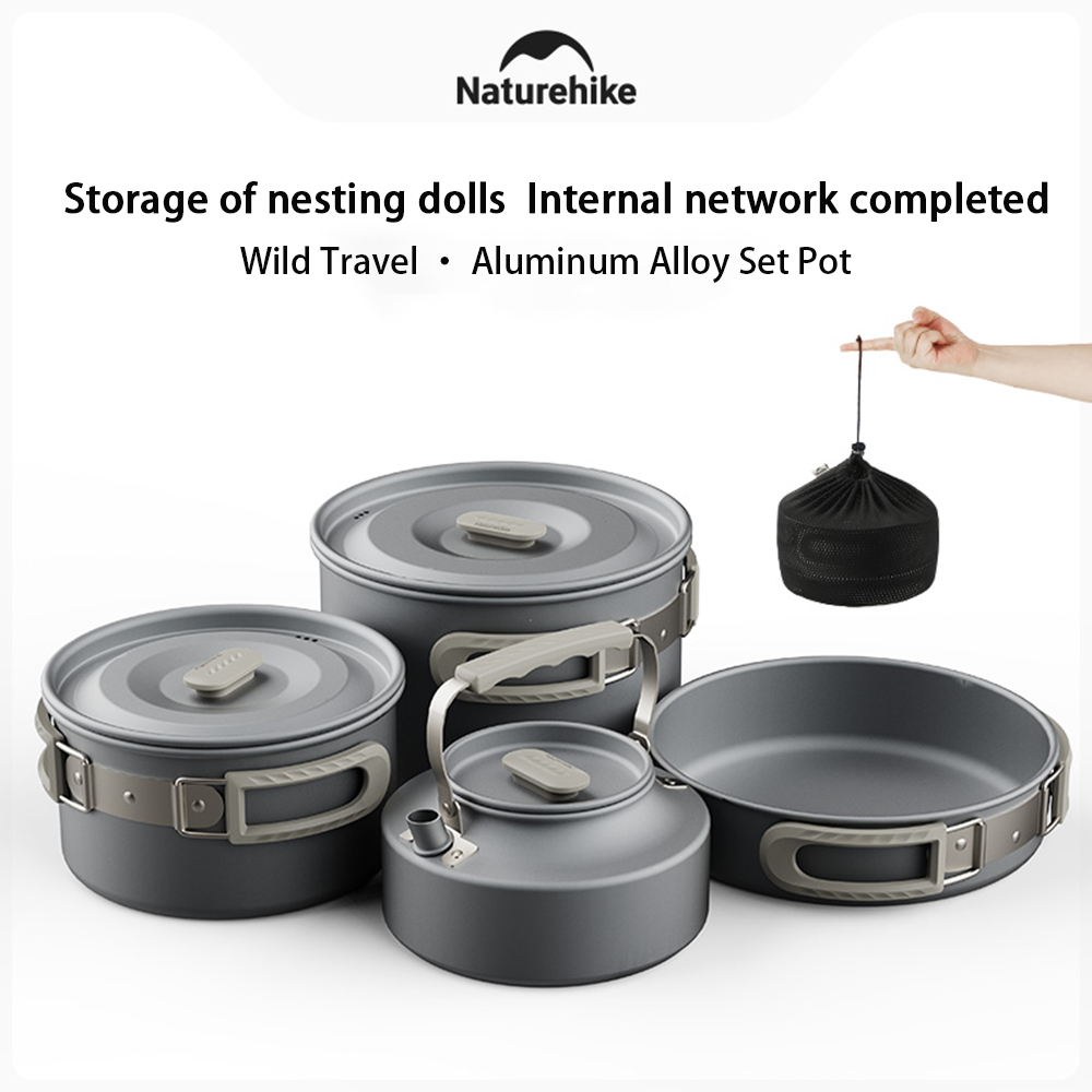 Camping Cooking Pot - Набор уличных кастрюль Naturehike, кухонное оборудование