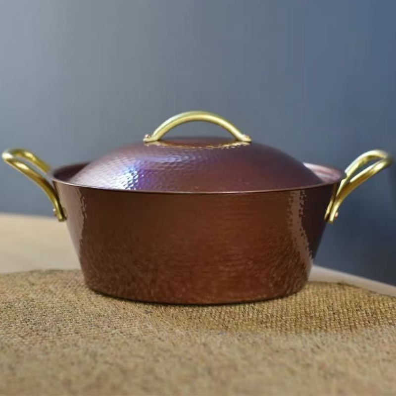 Camping Cooking Pot - Винтажный медный горшок ручной работы, утолщенный