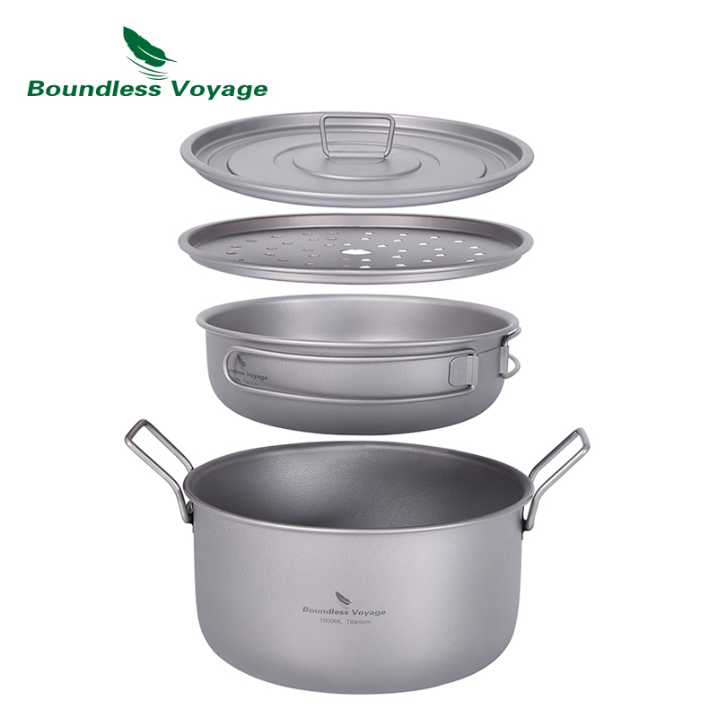 Camping Cooking Pack - Многофункциональная титановая Пароварка для супа с