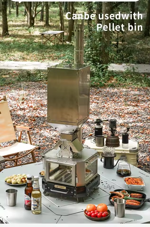 Портативная дровяная печь HOMF – обзор и цена Camping Cooking Pack