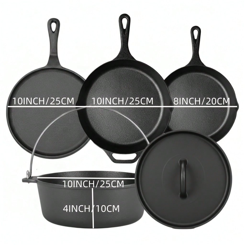 Набор чугунной посуды PACILACK – обзор и цена Camping Cooking Cast Iron