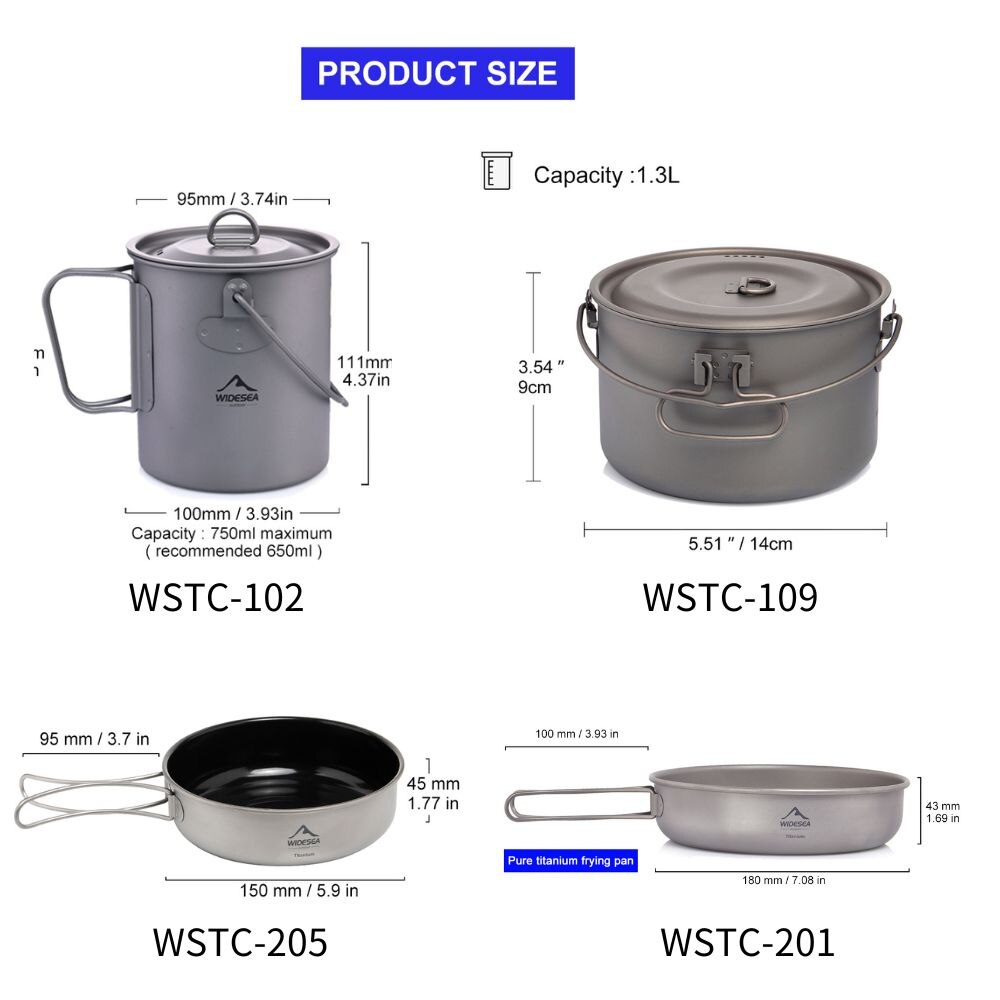 Widesea посуда для кемпинга, т – обзор и цена Camping Cooking Pack