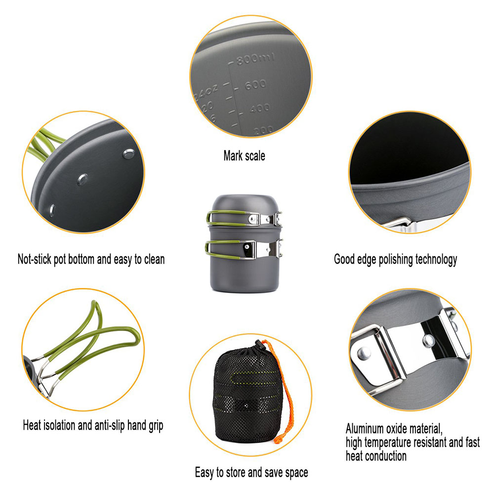 Сверхлегкие походные кастрюли, – обзор и цена Camping Cooking Pack