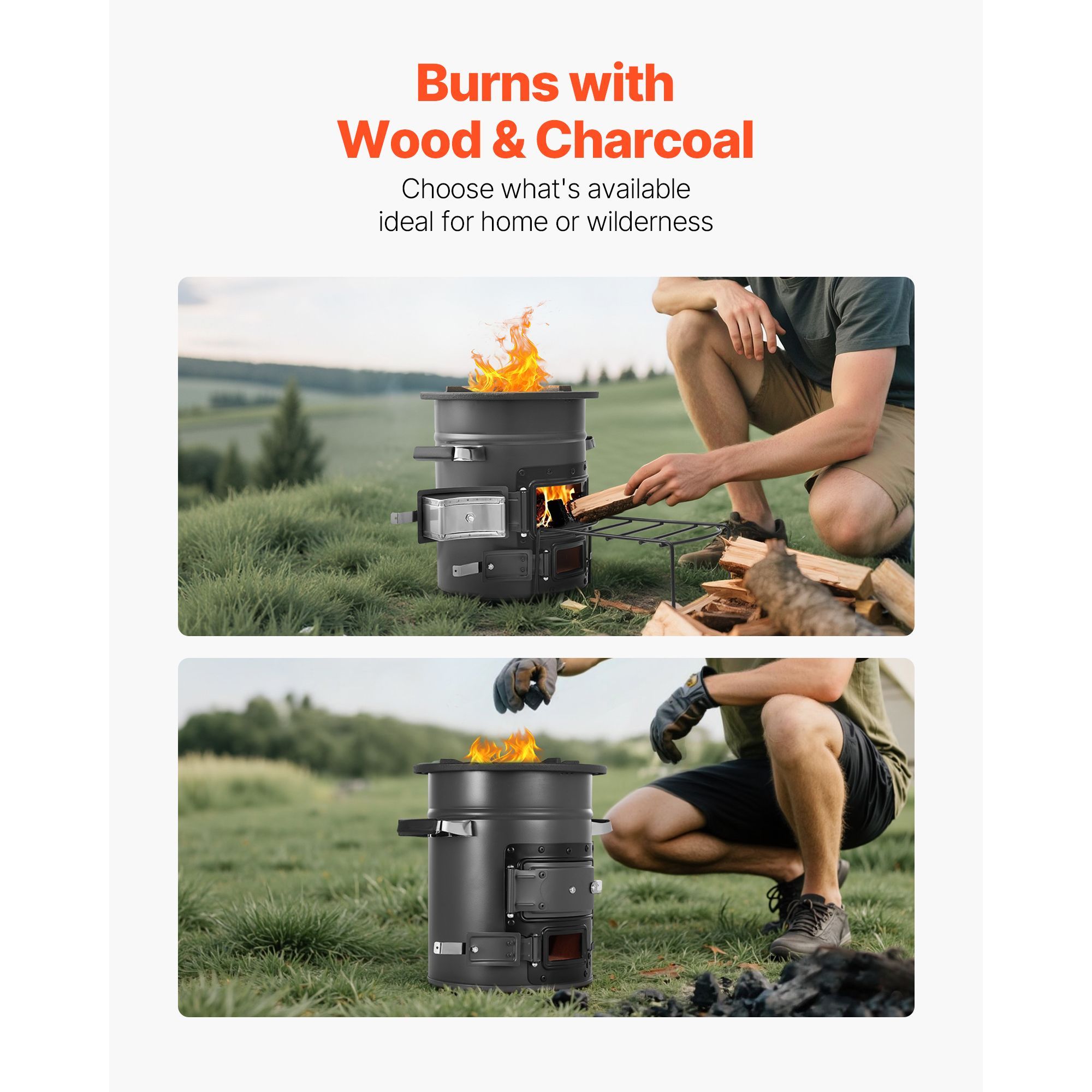 Походная ракетная печь, портат – обзор и цена Camping Double Cooking Stove