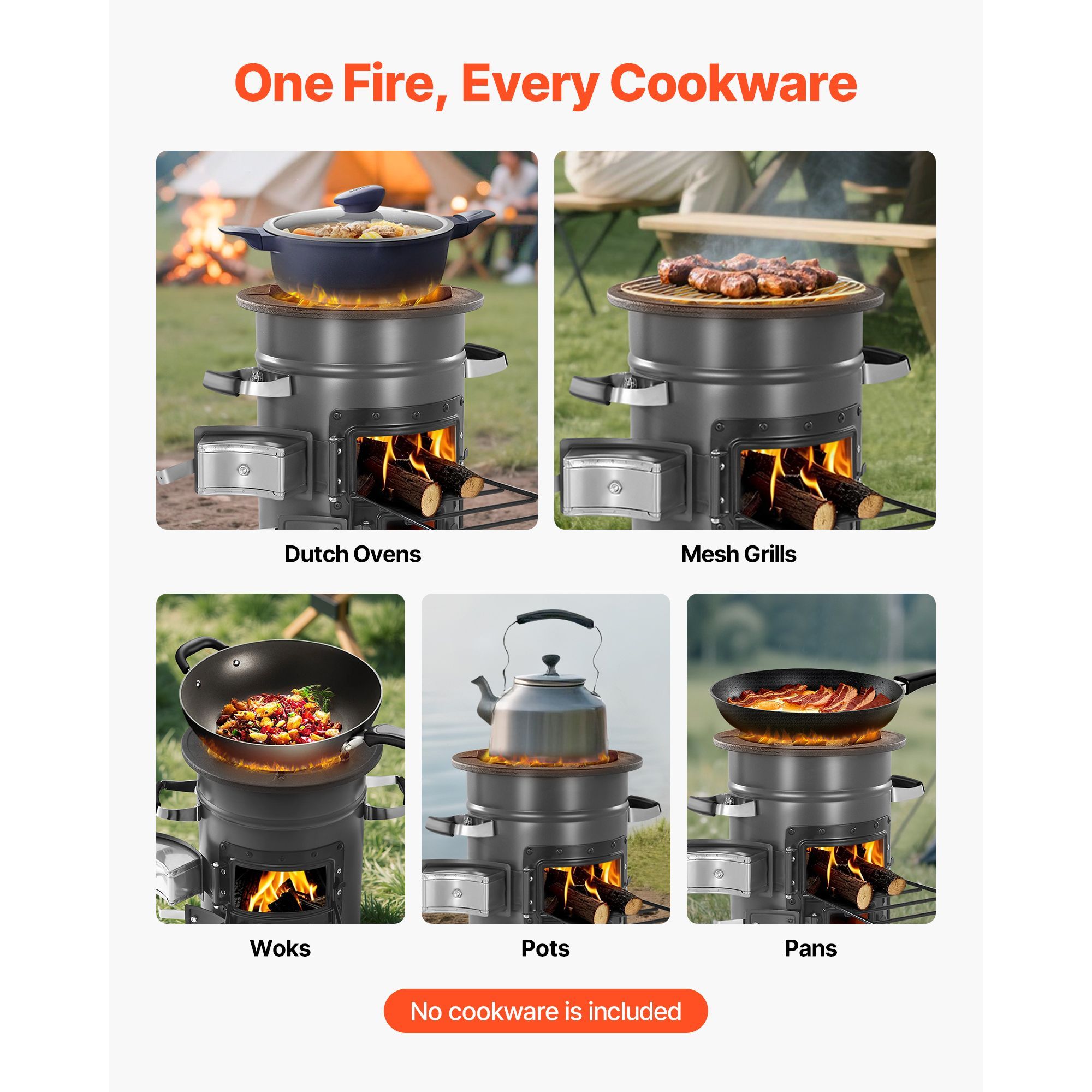 Походная ракетная печь, портат – обзор и цена Camping Double Cooking Stove