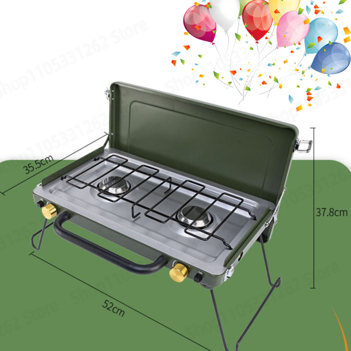Портативная газовая плита с дв – обзор и цена Camping Double Cooking Stove