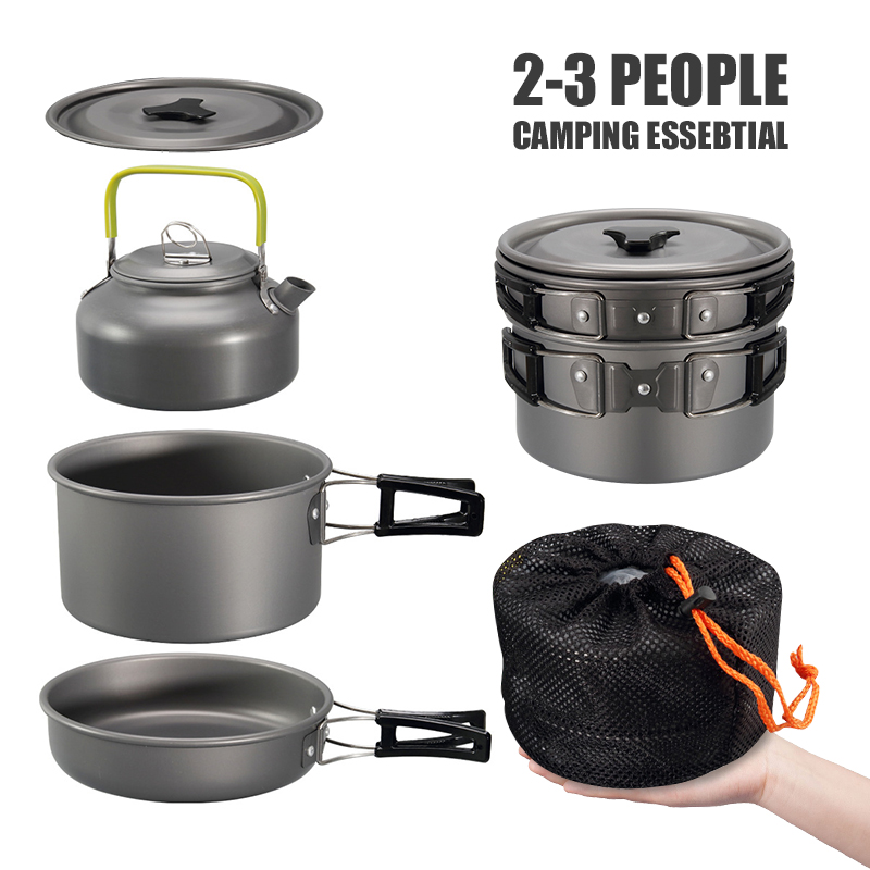 WESTTUNE набор посуды для кемп – обзор и цена Camping Cooking Pot