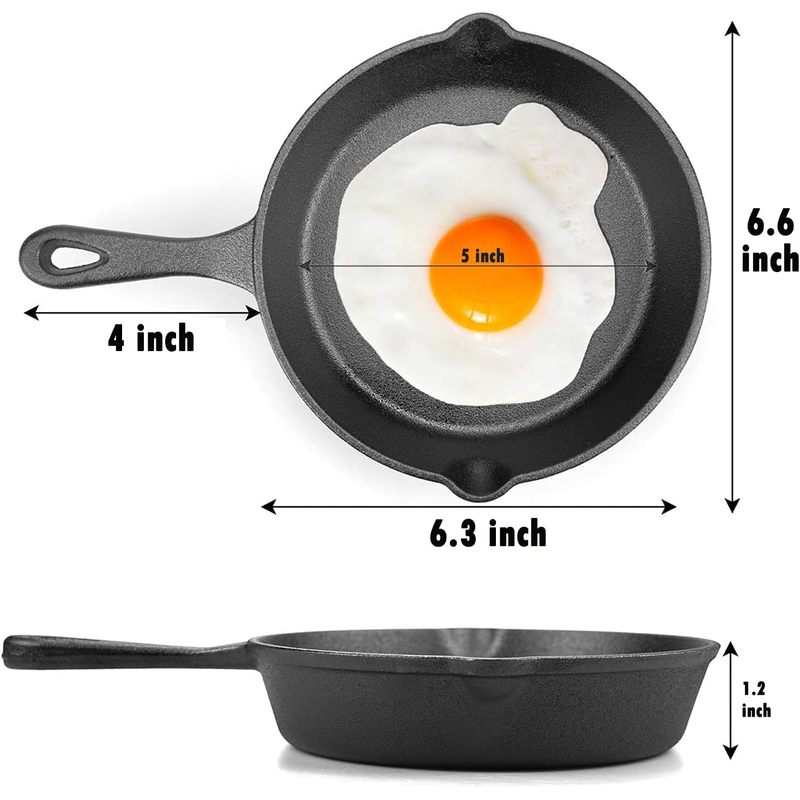 6-дюймовая чугунная сковорода  – обзор и цена Camping Cooking Cast Iron