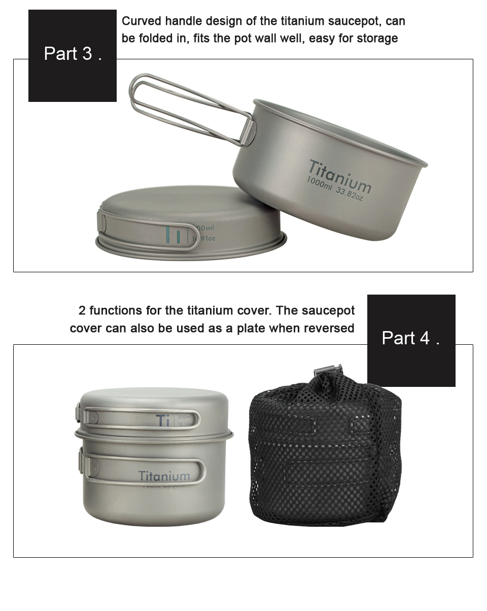 APG Сверхлегкая титановая сков – обзор и цена Mess Kit Titanium