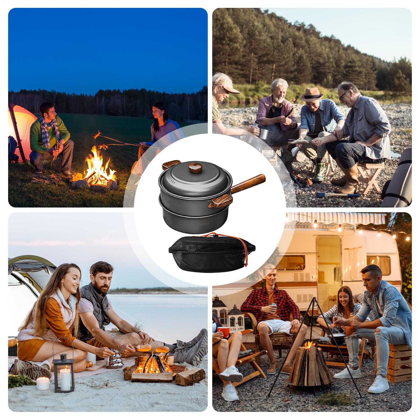 Портативная походная сковорода – обзор и цена Camping Double Cooking Stove