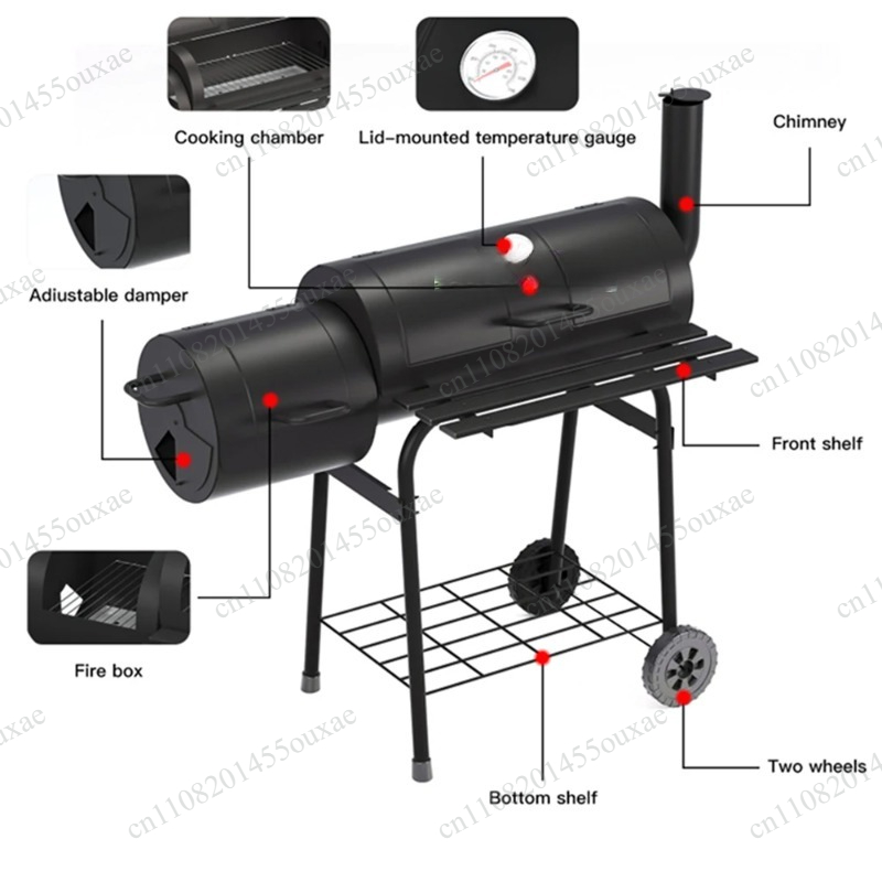 Двусторонний большой угольный  – обзор и цена Camping Double Cooking Stove