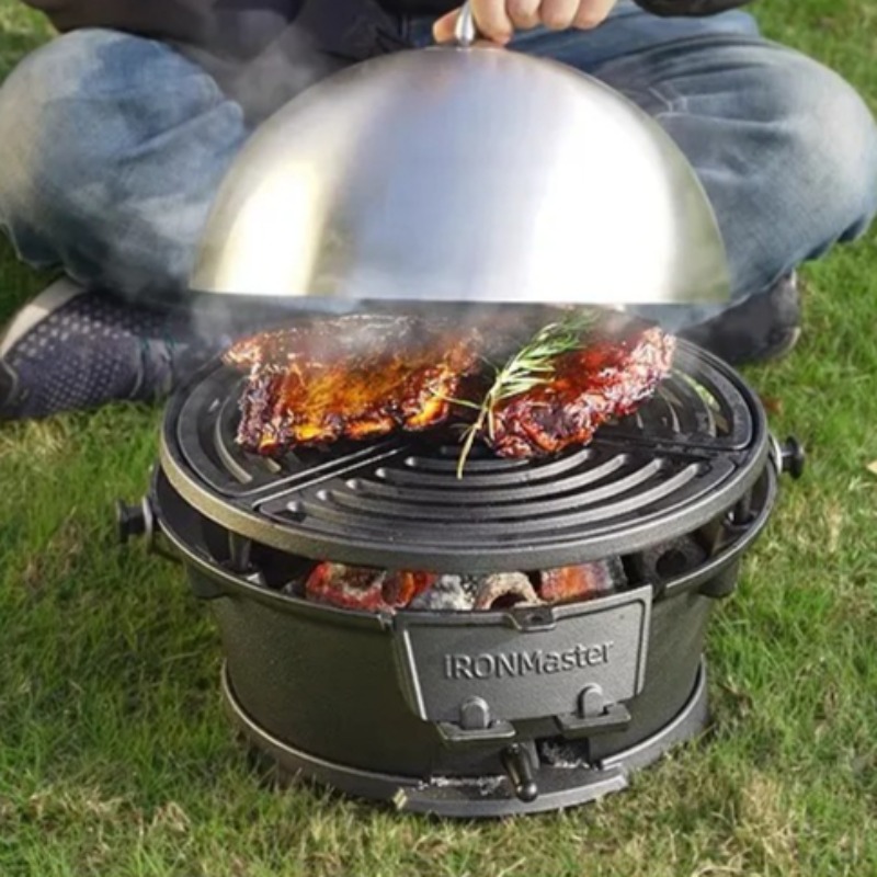 Круглый угольный гриль, пищево – обзор и цена Camping Cooking Cast Iron