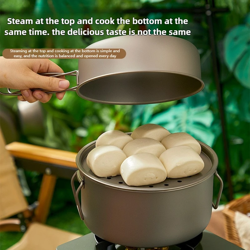Титановый уличный набор кастрю – обзор и цена Mess Kit Titanium