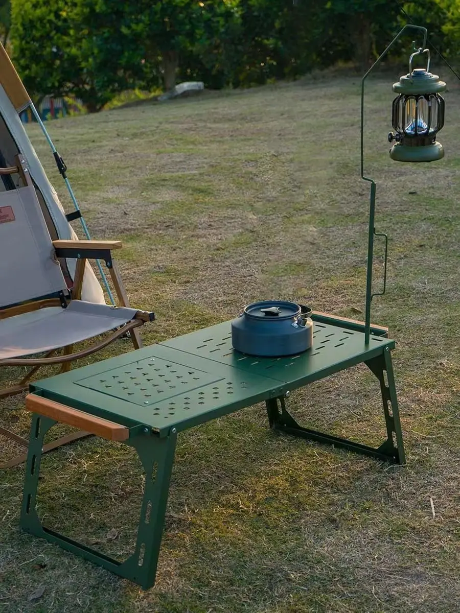 Портативный складной железный  – обзор и цена Camping Outdoor Cooking Table