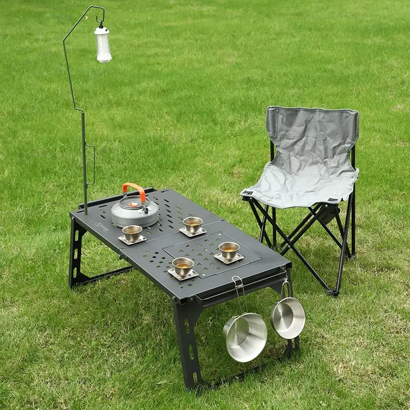 Портативный складной железный  – обзор и цена Camping Outdoor Cooking Table